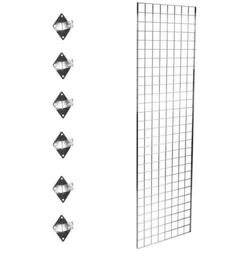 6ft Gridwall Display with Wall Mounting Brackets