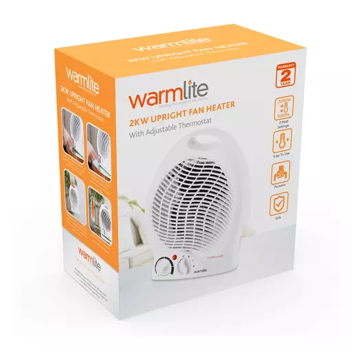 2000W Portable Fan Heater With Thermostat 