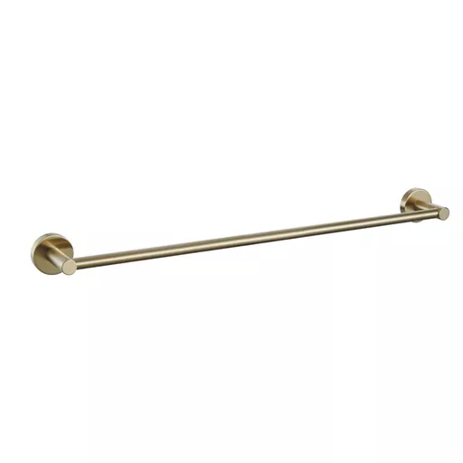 Genoa Single Towel Rail - Brushed Brass