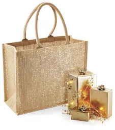 Shimmer Jute Shopper