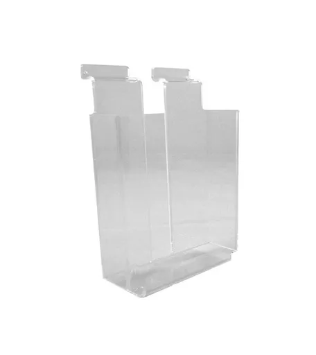 A4 Clear Acrylic Leaflet Holder for Slatwall