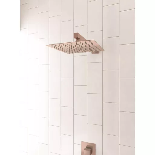 Modern Square Shower Head - Brushed Bronze