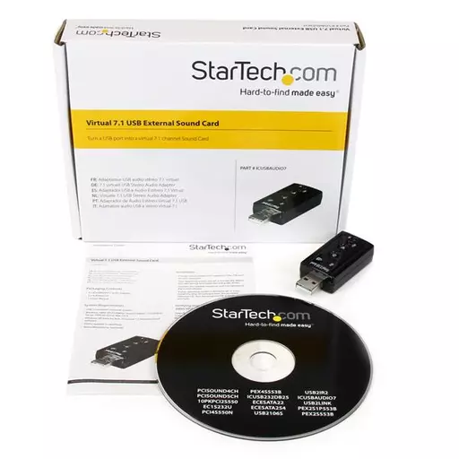 StarTech.com Virtual 7.1 USB Stereo Audio Adapter External Sound Card