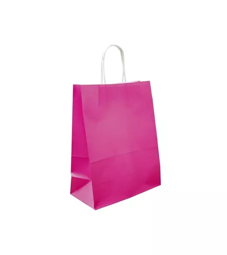 Bright Pink Paper Bag - Pack of 50