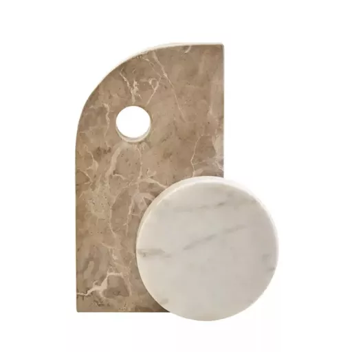 *Abstract Marble Sculpture, Bruna, Antique Sand/White