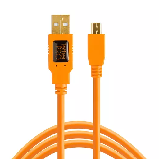 Tether Tools TetherPro USB 2.0 to Mini-B 5-Pin Cable Black or Orange