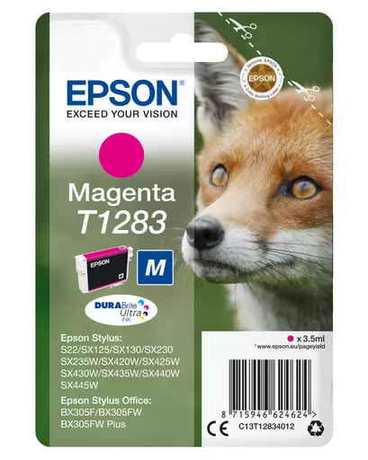 Epson C13T12834012/T1283 Ink cartridge magenta, 140 pages 3,5ml for Epson Stylus S 22/SX 235 W/SX 420/SX 430 W