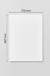A4 paper sheet showing the dimensions