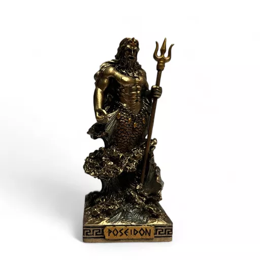 Poseidon God of the Sea Mini Statue