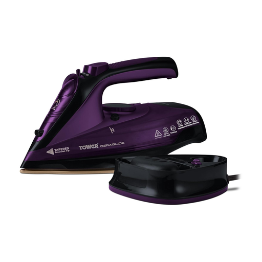 Tower Ceraglide Cord Cordless Iron Purple