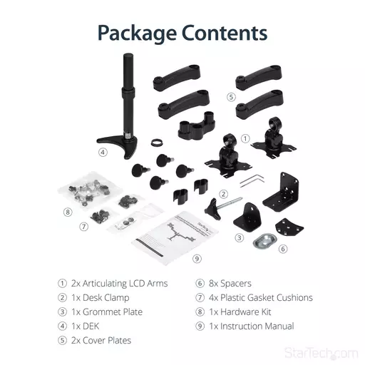 StarTech.com Desk-Mount Dual Monitor Arm - Articulating