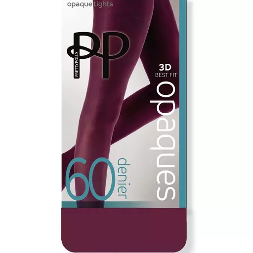 Pretty Polly OPAQUE TIGHTS  60 Denier  Burgundy