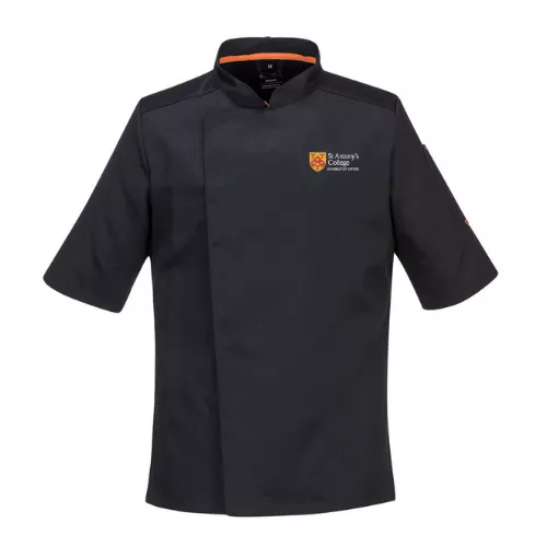 St Antony's College Catering Chefs Mesh Air Pro Stretch Short Sleeve Jacket