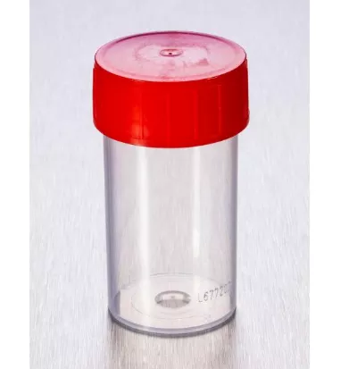 Containers 60ml PP red screw cap PK 700