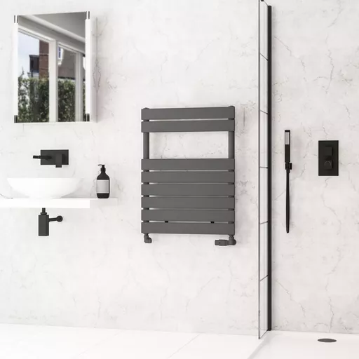 Addington II Towel Rail 790 x 600 Type10 Matt Anthracite