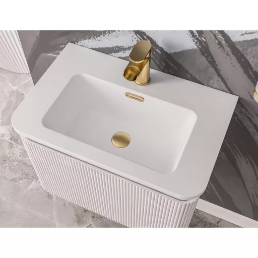 Belice 60x39.5cm Ceramic Basin - White