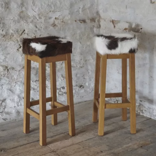 Alton Full Mooo Cowhide Bar Stool - In Stock