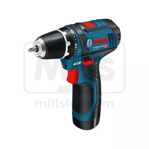 Bosch GSR 12V-15 Drill Driver with 2x 2.0Ah Batteries & Charger