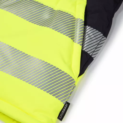 SYH-058C-System-Hi-Vis-Eco-Two-Tone-Yellow-Navy-Thermal-Baffle-Jacket-Detail-Shot With Segmented Tape.png