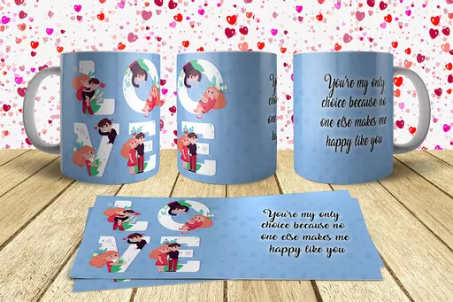Personalised Romantic Valentine's Day Mug - Add Message