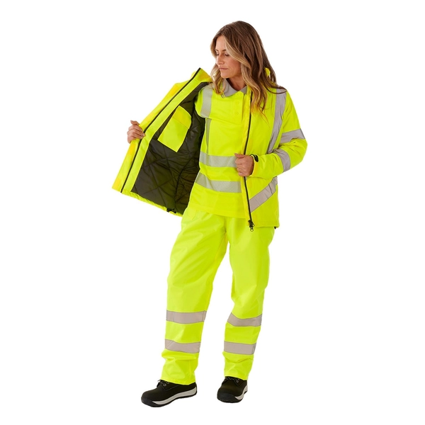 Picture of Supertouch Ladies Hi Vis Yellow Kamela Padded Jacket