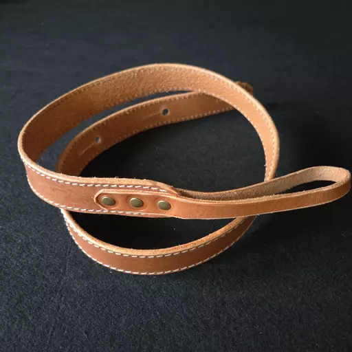 MS71P Tan Leather Mandolin Strap - non-standard