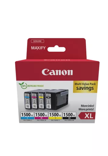 Canon 9182B010/PGI-1500XLCMYBK Ink cartridge multi pack Bk,C,M,Y 34ml + 3x12ml Pack=4 for Canon MB 2050