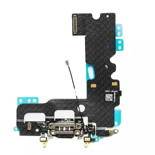 Charging Port Flex Cable (Black) (CERTIFIED - Aftermarket) - For iPhone 7