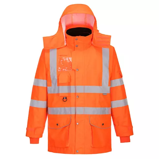 Hi-Vis Breathable 7-in-1 Traffic Jacket