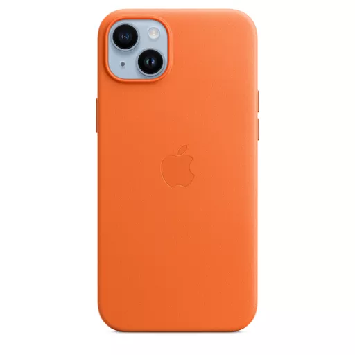 Apple iPhone 14 Plus Leather Case with MagSafe - Orange