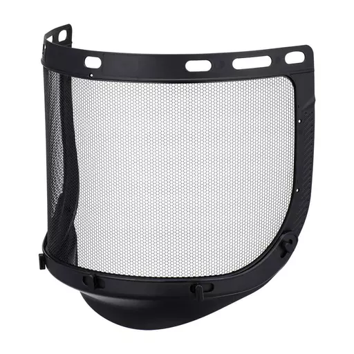 Etched steel mesh visor