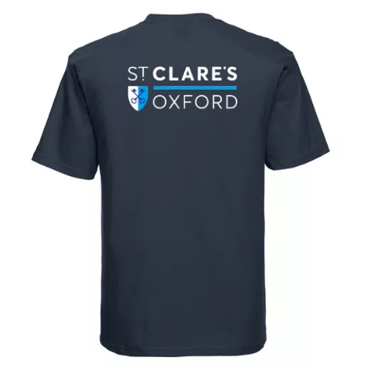 StClaresOxford_T-Shirt_FrenchNavy_Back.png