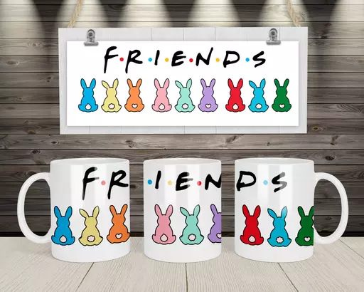 Personalised Funny Rabbit Mug For Friends - Add Names