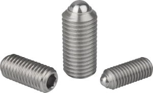 K0316 - Spring Plungers With Hexagon Socket And Ball In Stainless Steel