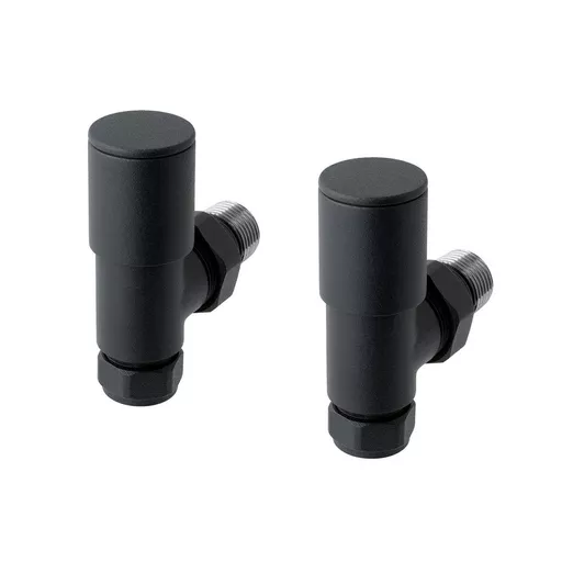Angled radiator valve (pair) Matt Anthracite