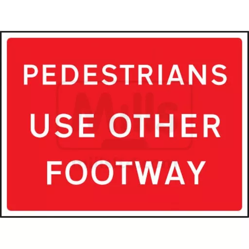 QuickFit EnduraSign Pedestrians Use Other Footpath Plate Only - 600 x 450mm