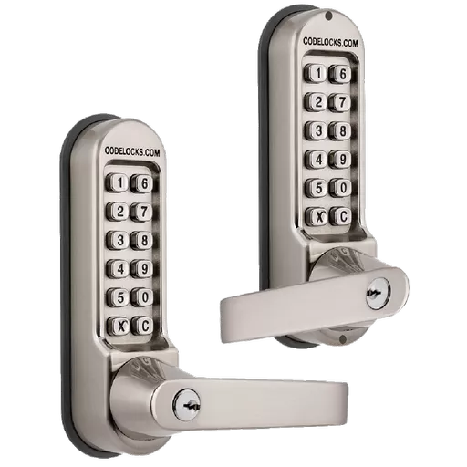 CODELOCKS CL510KEY/CL515KEY Back To Back Digital Lock With Tubular Latch & Key Override