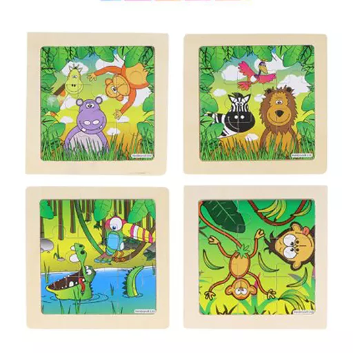 Wooden Puzzle - Jungle- Box of 48