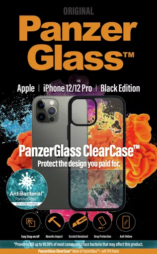 PanzerGlass ® ClearCase Apple iPhone 12 | 12 Pro | Black