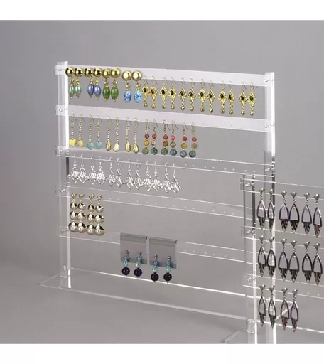 Clear Acrylic Multi Earring Display Stand - 5 Tier