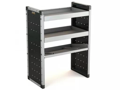 Trade Van Racking Single Unit - 2 Straight Shelves, 1 Angled Shelf - H1009mm x W750mm