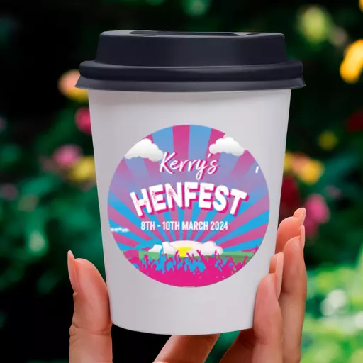 Personalised HenFest Stickers- Pack of 100