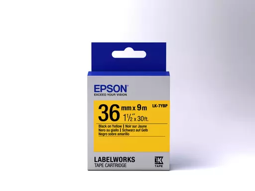 Epson C53S657005/LK-7YBP DirectLabel-etikettes black on yellow 36mm x 9m for Epson LabelWorks 4-36mm