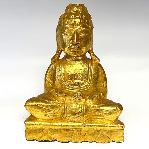 Wooden Gold Effect Buddha