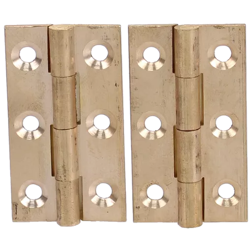 ASEC Solid Drawn Brass Butt Hinge Self Colour (Pair)