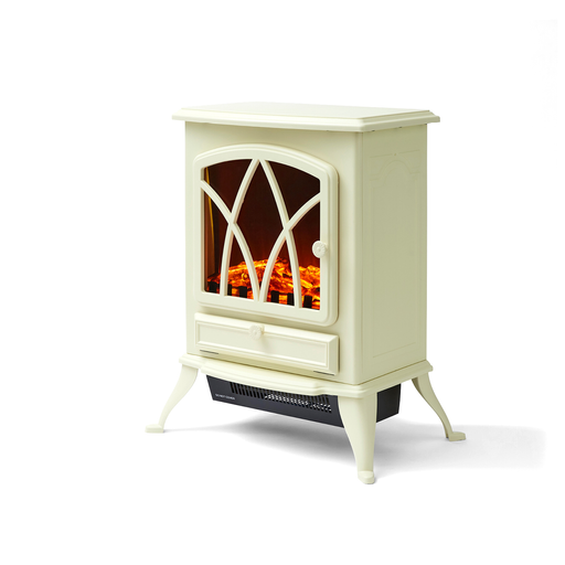 Photos - Fireplace Box / Freestanding Stove Warmlite 2KW Stirling Electric Fire Stove Cream WL46018C 