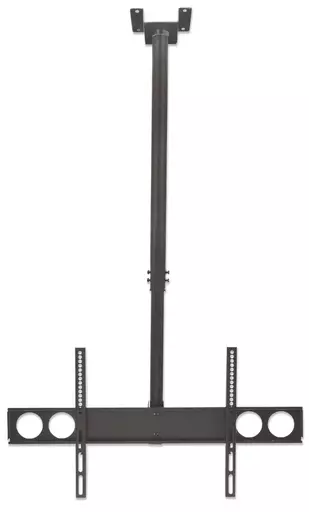 Manhattan TV & Monitor Mount, Ceiling, 1 screen, Screen Sizes: 37-75", Height: 105-156 cm, Black, VESA 200x200 to 800x400mm, Max 50kg, LFD, Lifetime Warranty