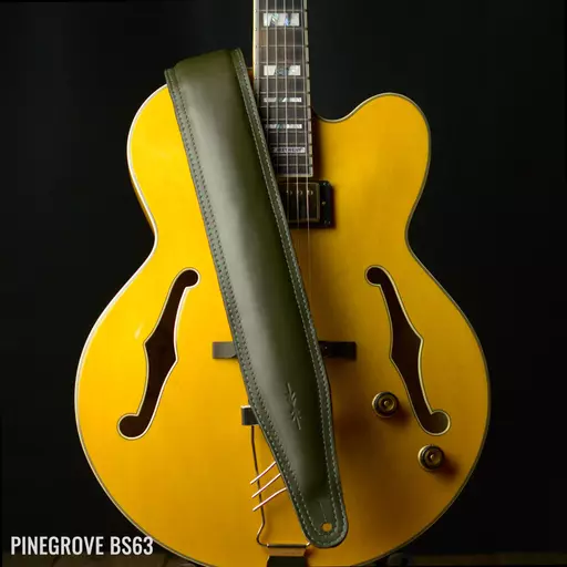 BS63 Padded Guitar Strap 3" Wide (76mm) - Dark Green