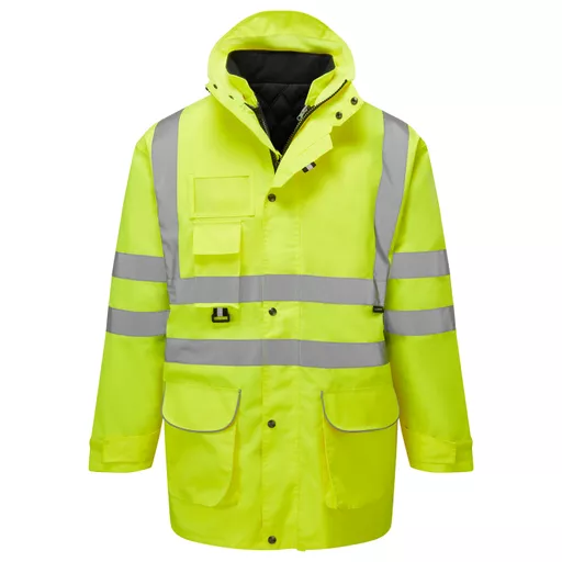 Supertouch Hi Vis Yellow 7 in 1 Parka Jacket