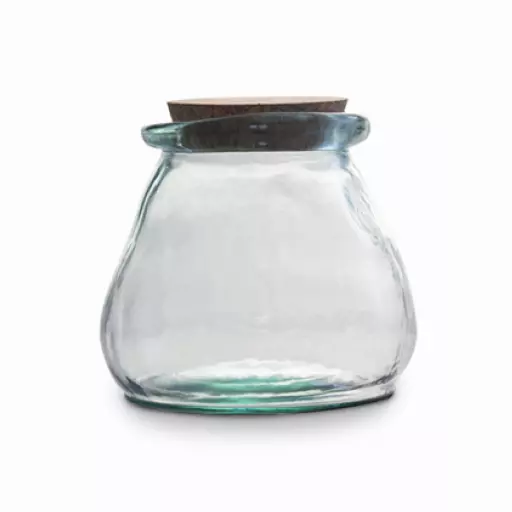 1.5 Litre Recycled Glass Jar with Cork Lid